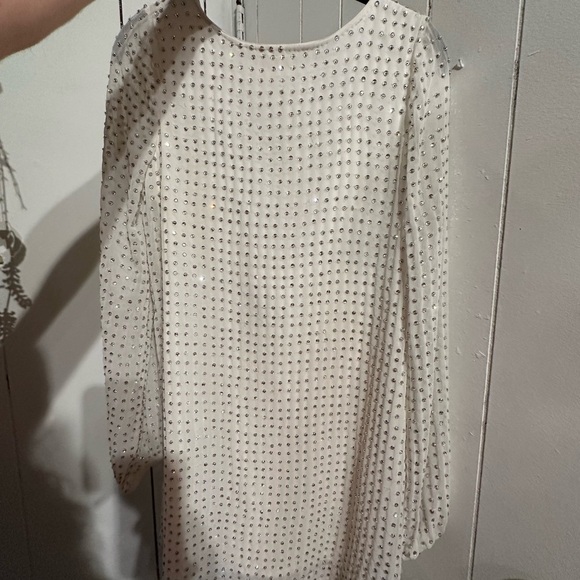 ANTHROPOLOGIE BHLDN WEDDING DRESS Elegant White Embellished Women's dress - Picture 3 of 9